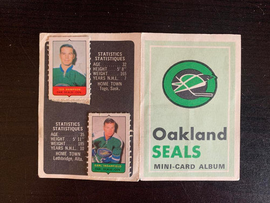 V7597--1969-70 O-Pee-Chee Four-in-One Card Album Oakland Seals