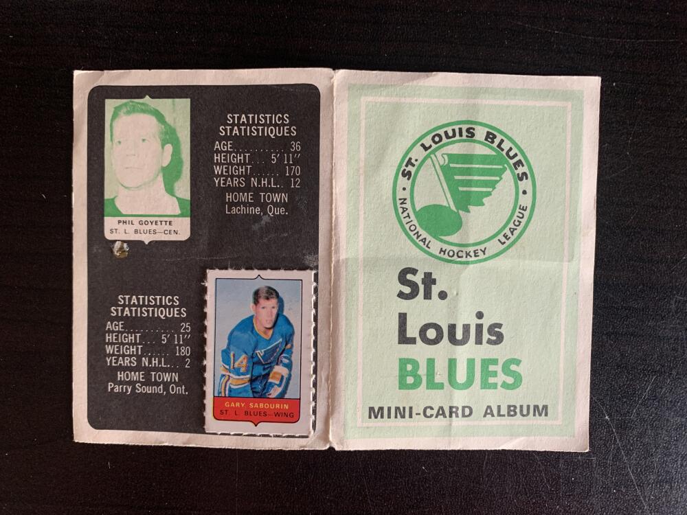 V7621--1969-70 O-Pee-Chee Four-in-One Card Album St. Louis Blues