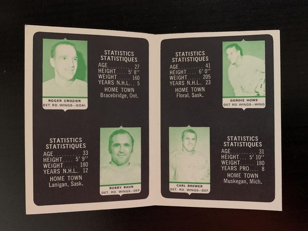 V7624--1969-70 O-Pee-Chee Four-in-One Card Album Detroit Red Wings