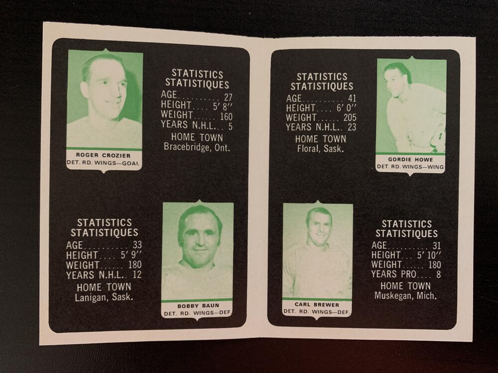 V7625--1969-70 O-Pee-Chee Four-in-One Card Album Detroit Red Wings