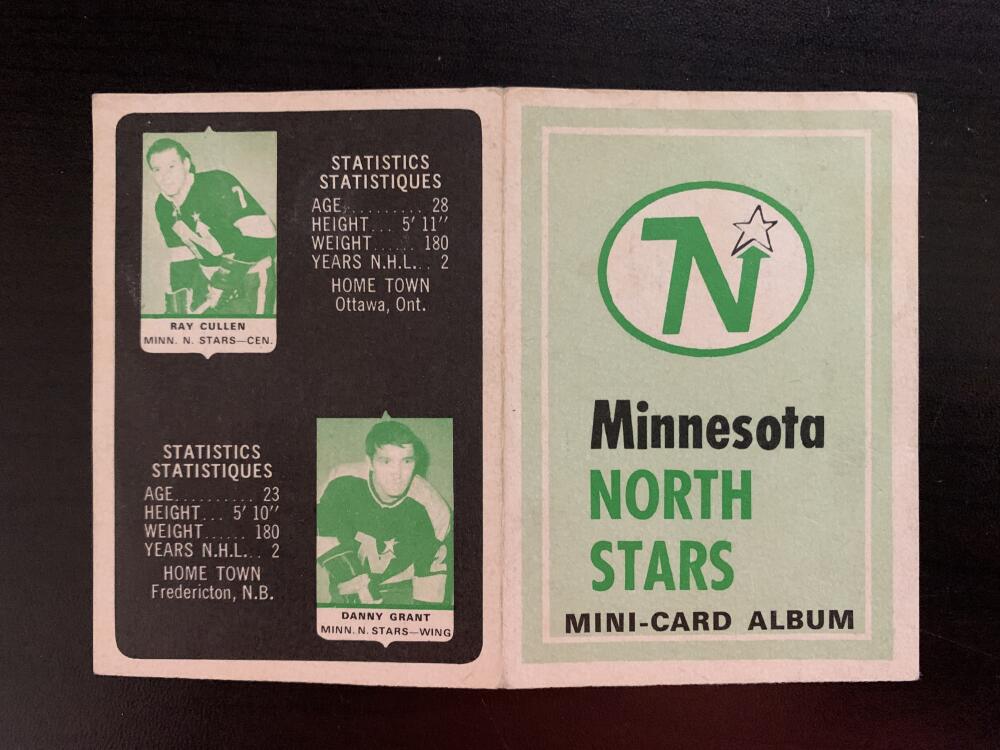 V7630--1969-70 O-Pee-Chee Four-in-One Card Album Minnesota North Stars
