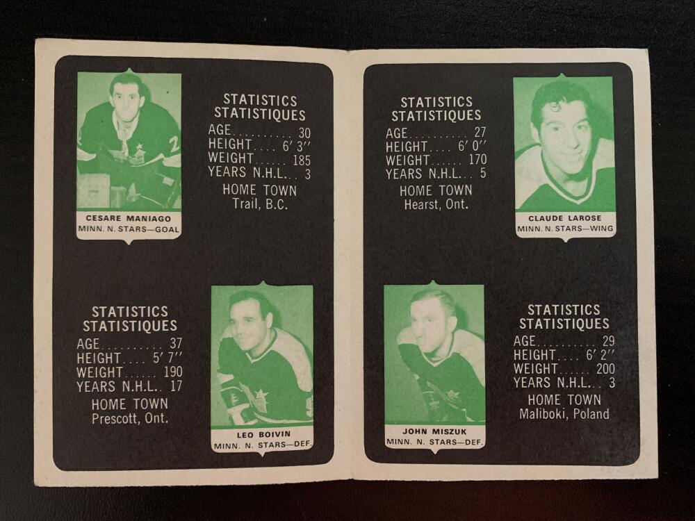 V7630--1969-70 O-Pee-Chee Four-in-One Card Album Minnesota North Stars