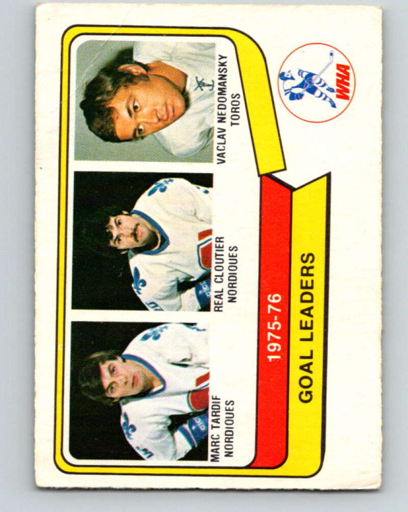 1976-77 WHA O-Pee-Chee #1 Tardif/Cloutier/Nedomansky V7634