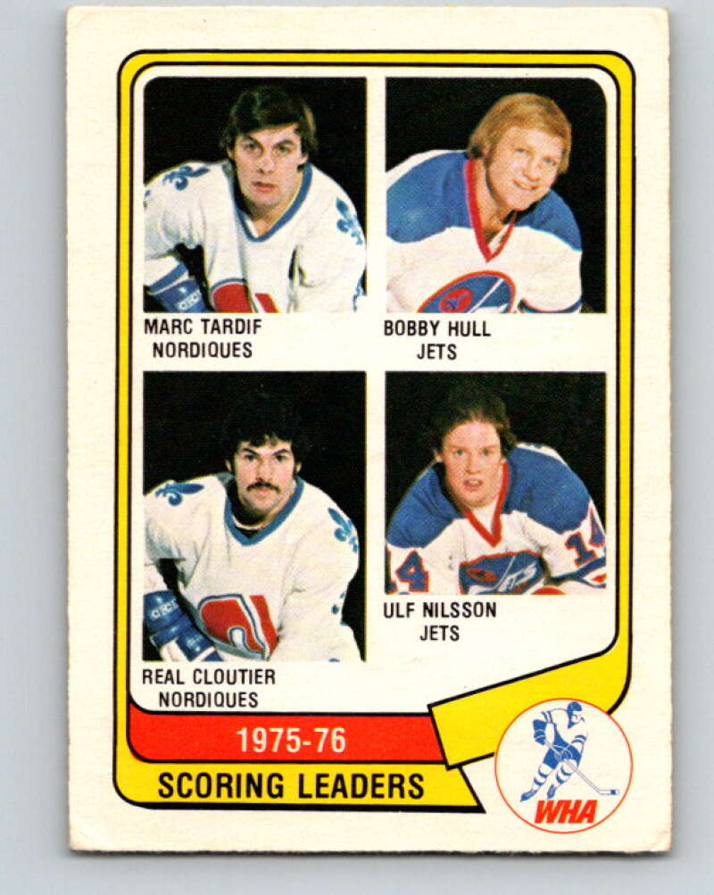 1976-77 WHA O-Pee-Chee #3 Tardif/Hull/Cloutier/Nilsson V7636