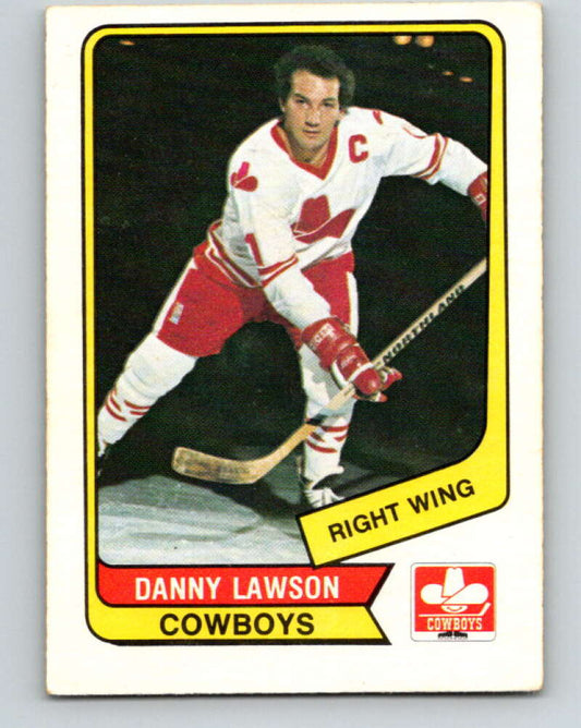 1976-77 WHA O-Pee-Chee #8 Danny Lawson  Calgary Cowboys  V7644