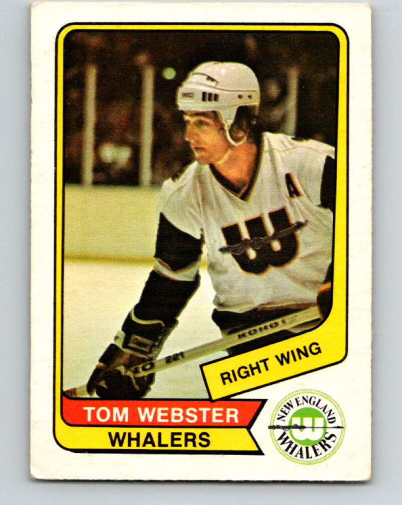 1976-77 WHA O-Pee-Chee #14 Tom Webster New England Whalers V7651