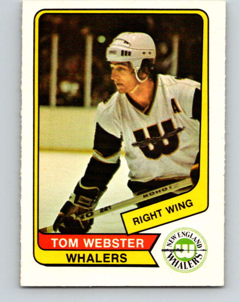 1976-77 WHA O-Pee-Chee #14 Tom Webster New England Whalers V7652