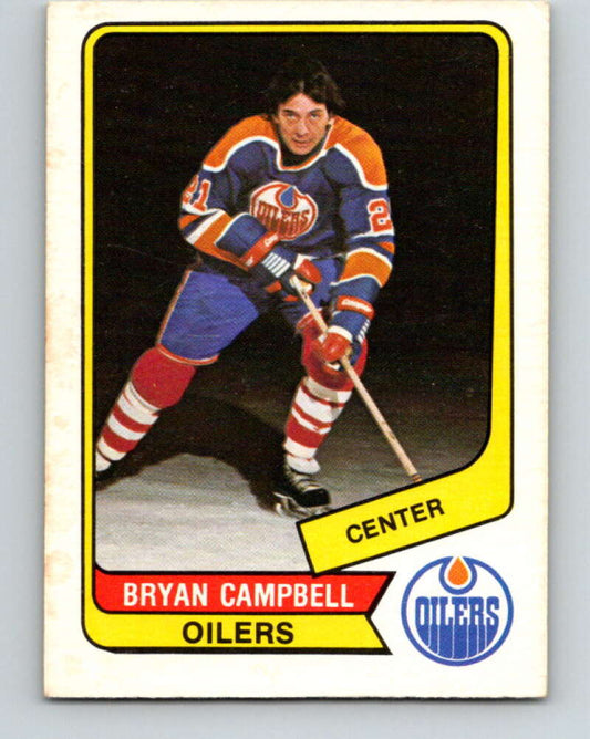 1976-77 WHA O-Pee-Chee #16 Bryan Campbell  Edmonton Oilers  V7654