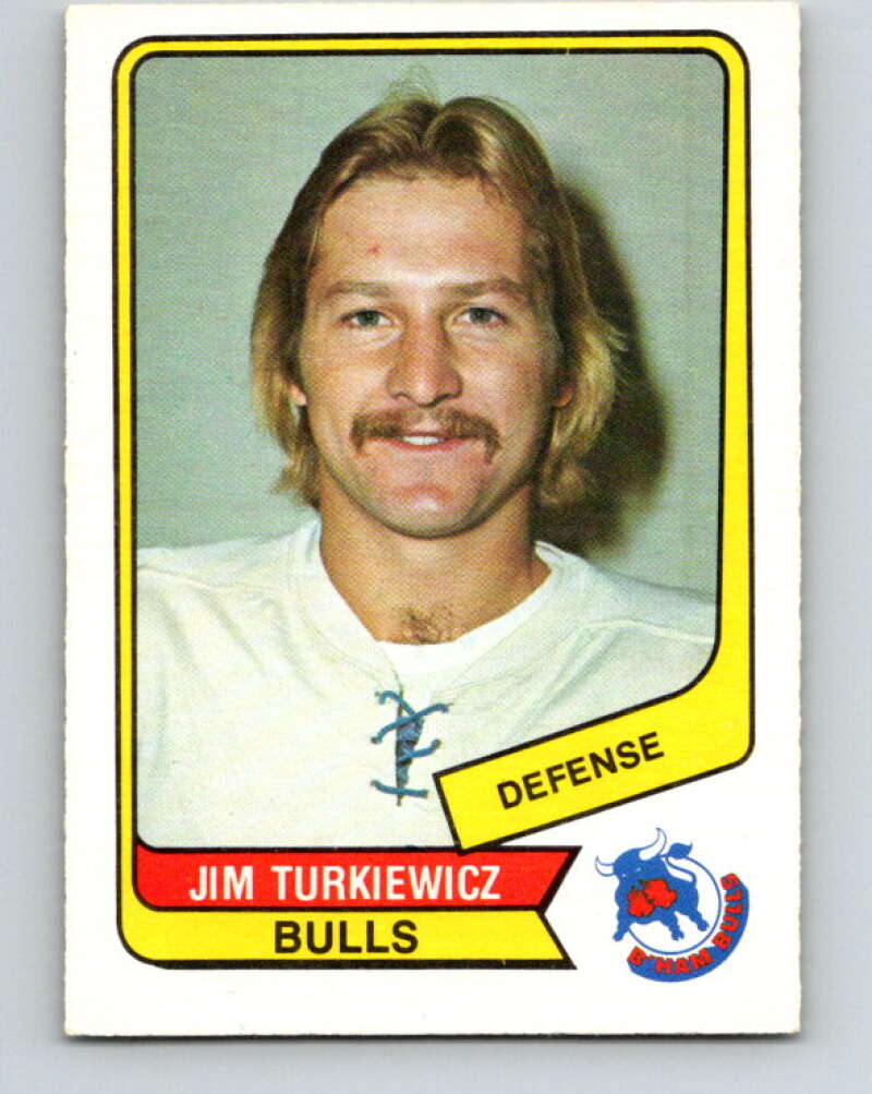 1976-77 WHA O-Pee-Chee #18 Jim Turkiewicz RC Rookie Bulls V7657