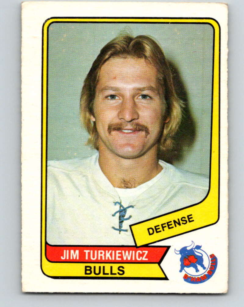 1976-77 WHA O-Pee-Chee #18 Jim Turkiewicz RC Rookie Bulls V7658