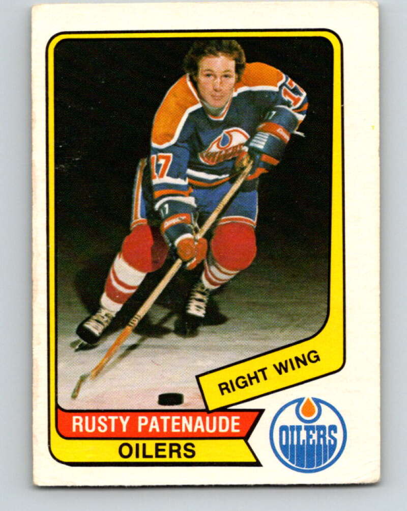 1976-77 WHA O-Pee-Chee #19 Rusty Patenaude Edmonton Oilers V7659