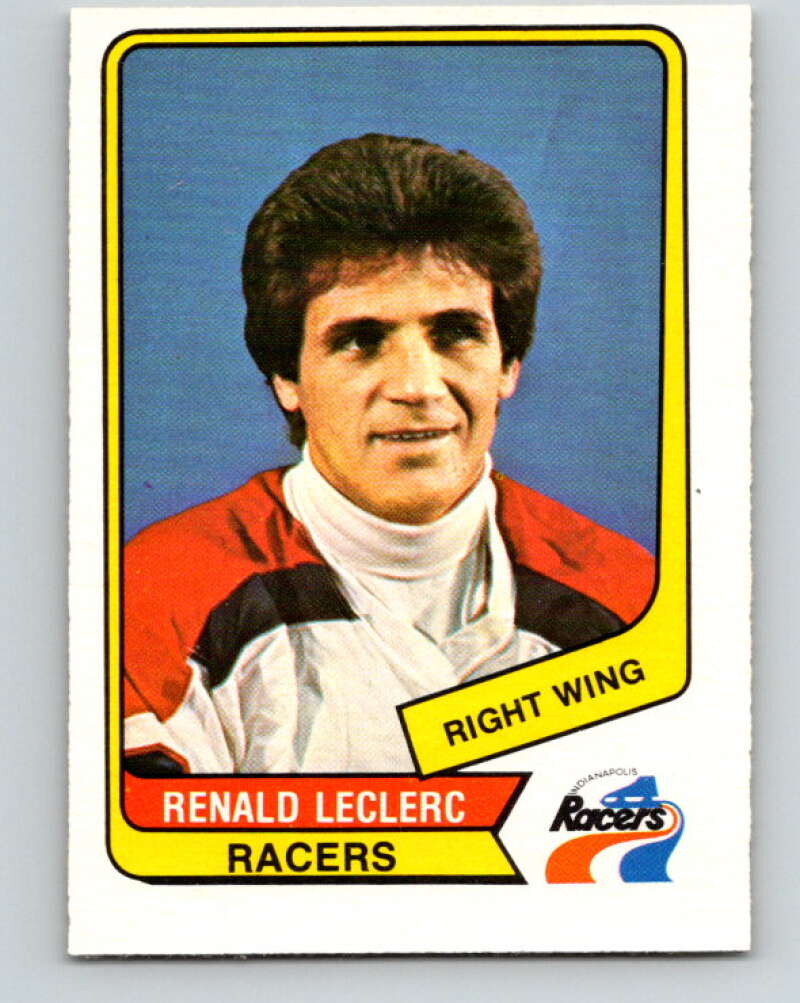 1976-77 WHA O-Pee-Chee #28 Rene LeClerc RC Rookie Indianapolis Racers V7668