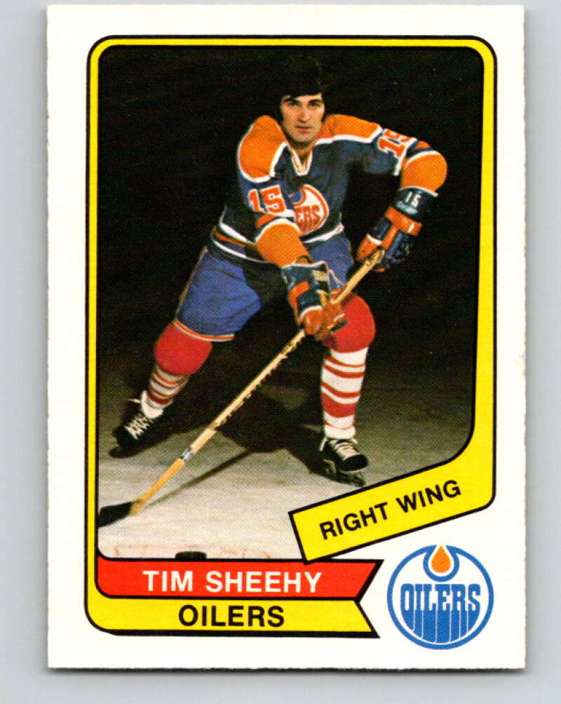 1976-77 WHA O-Pee-Chee #33 Tim Sheehy RC Rookie Edmonton Oilers V7673