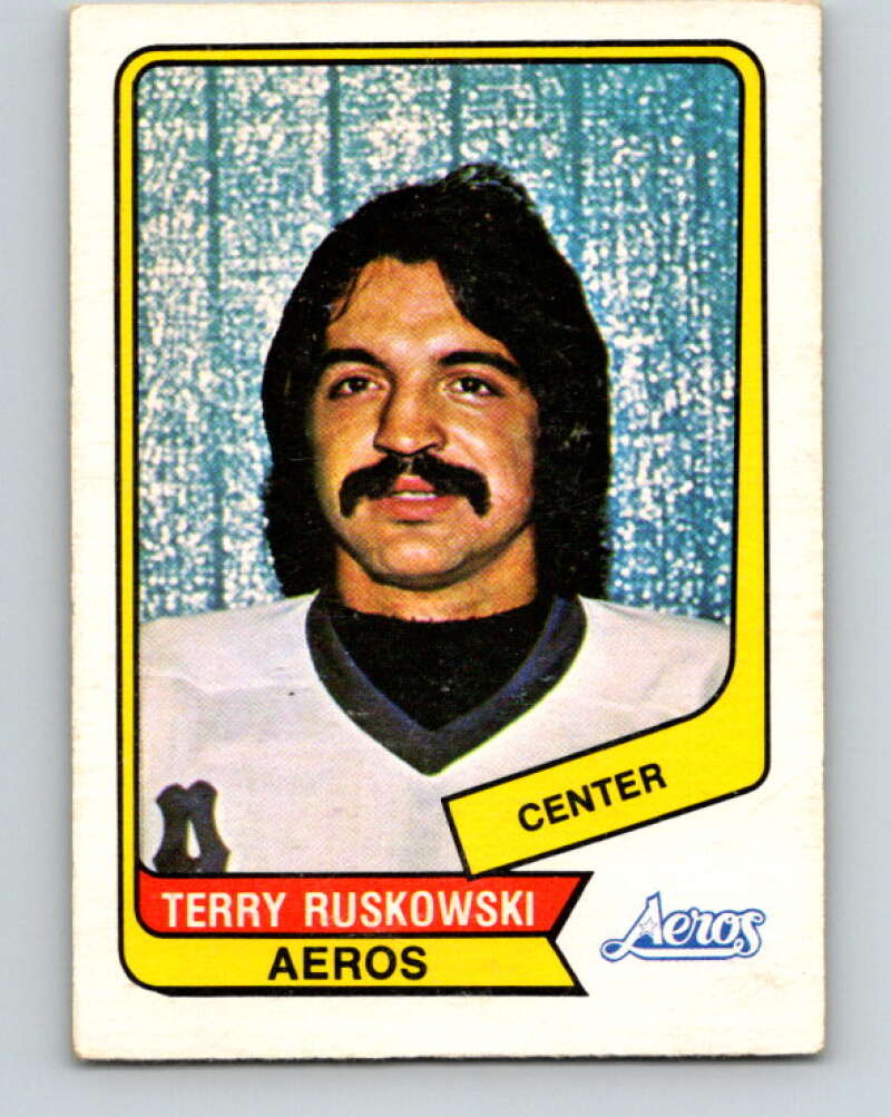 1976-77 WHA O-Pee-Chee #38 Terry Ruskowski RC Rookie Houston Aeros V7679