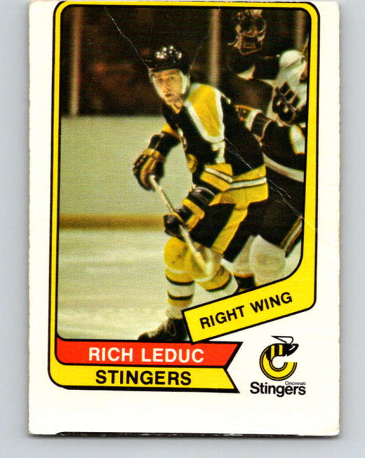 1976-77 WHA O-Pee-Chee #41 Rich Leduc  Cincinnati Stingers  V7683
