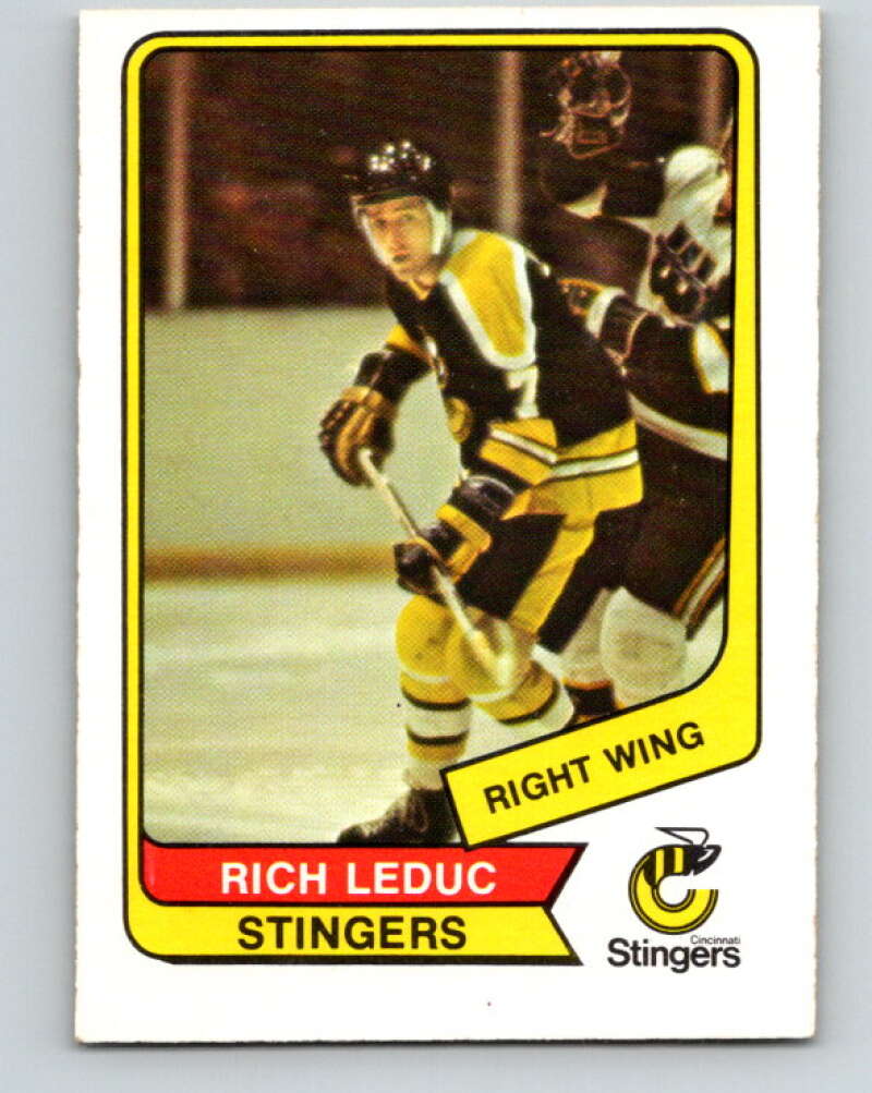 1976-77 WHA O-Pee-Chee #41 Rich Leduc Cincinnati Stingers V7684