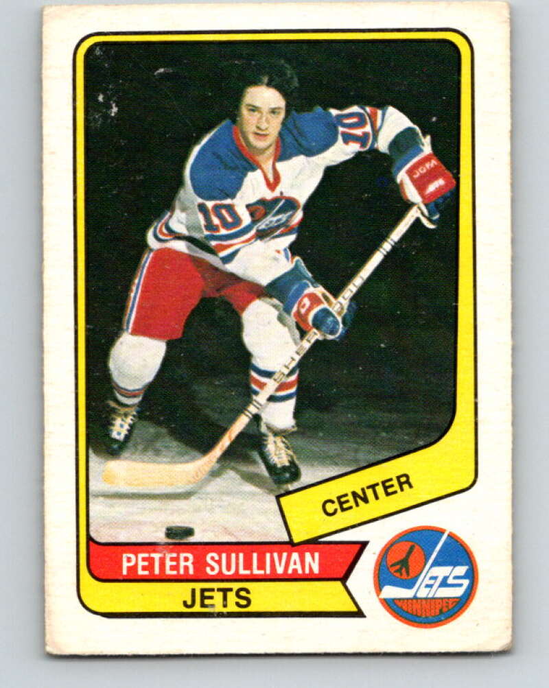 1976-77 WHA O-Pee-Chee #42 Peter Sullivan RC Rookie Winnipeg Jets V7686