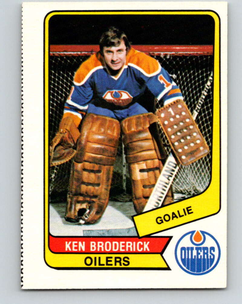 1976-77 WHA O-Pee-Chee #44 Ken Broderick Edmonton Oilers V7688