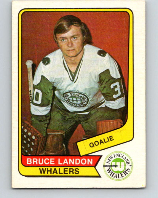 1976-77 WHA O-Pee-Chee #48 Bruce Landon  RC Rookie New England Whalers  V7692