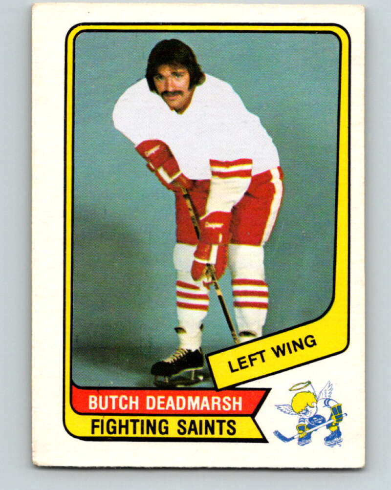 1976-77 WHA O-Pee-Chee #53 Butch Deadmarsh Minnesota Fighting Saints V7697