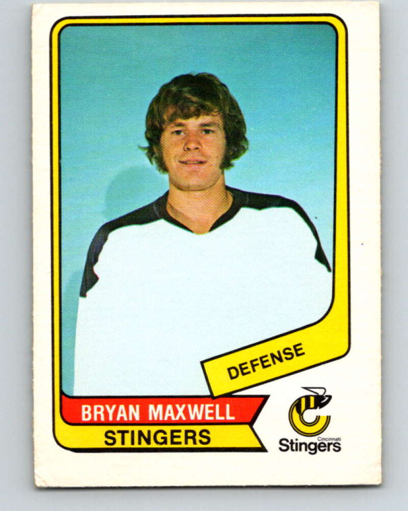 1976-77 WHA O-Pee-Chee #54 Bryan Maxwell RC Rookie Cincinnati Stingers V7698