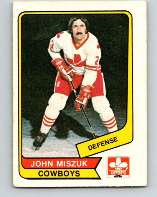 1976-77 WHA O-Pee-Chee #57 John Miszuk  Calgary Cowboys  V7701