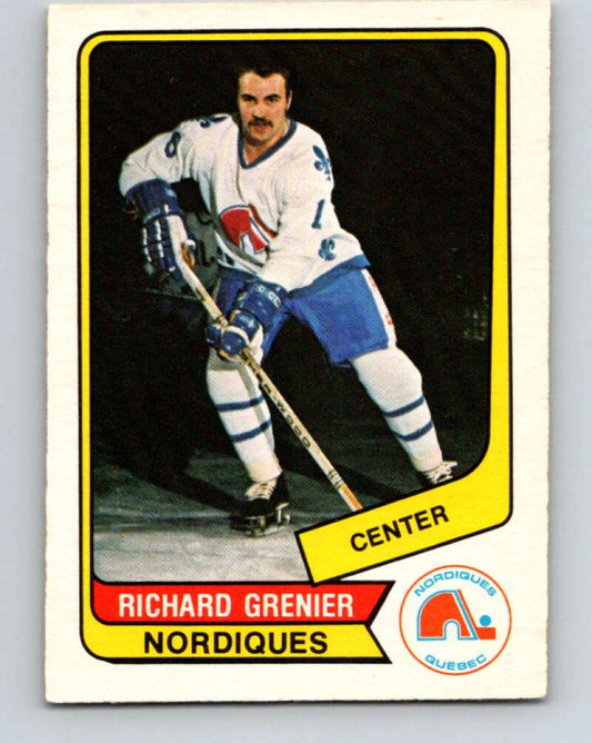 1976-77 WHA O-Pee-Chee #59 Richard Grenier  RC Rookie Quebec Nordiques  V7703