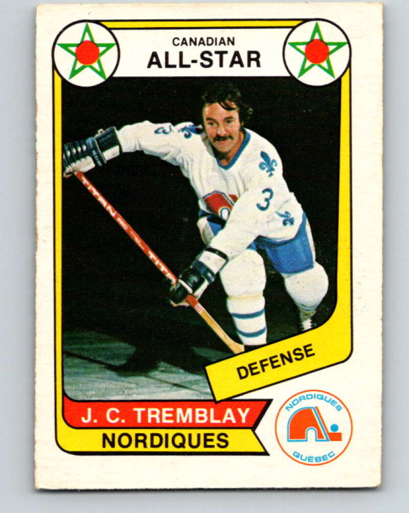 1976-77 WHA O-Pee-Chee #62 J.C. Tremblay AS Quebec Nordiques V7706