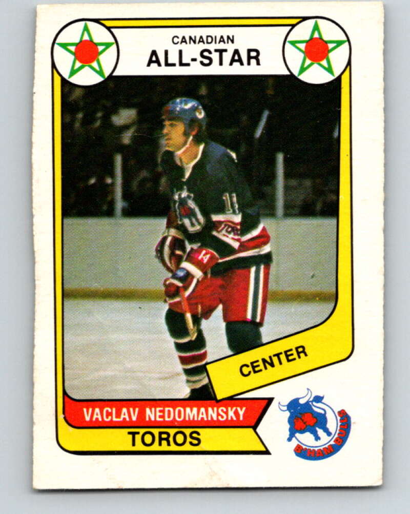 1976-77 WHA O-Pee-Chee #64 Vaclav Nedomansky AS Birmingham Bulls V7708