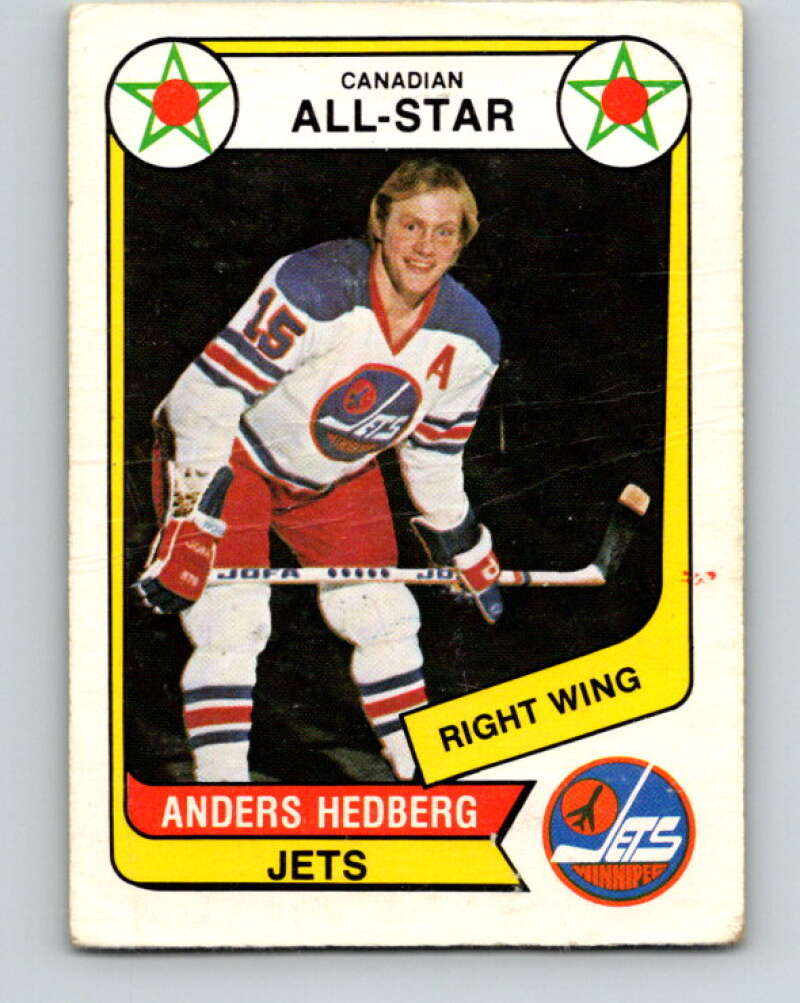 1976-77 WHA O-Pee-Chee #66 Anders Hedberg AS Winnipeg Jets V7709