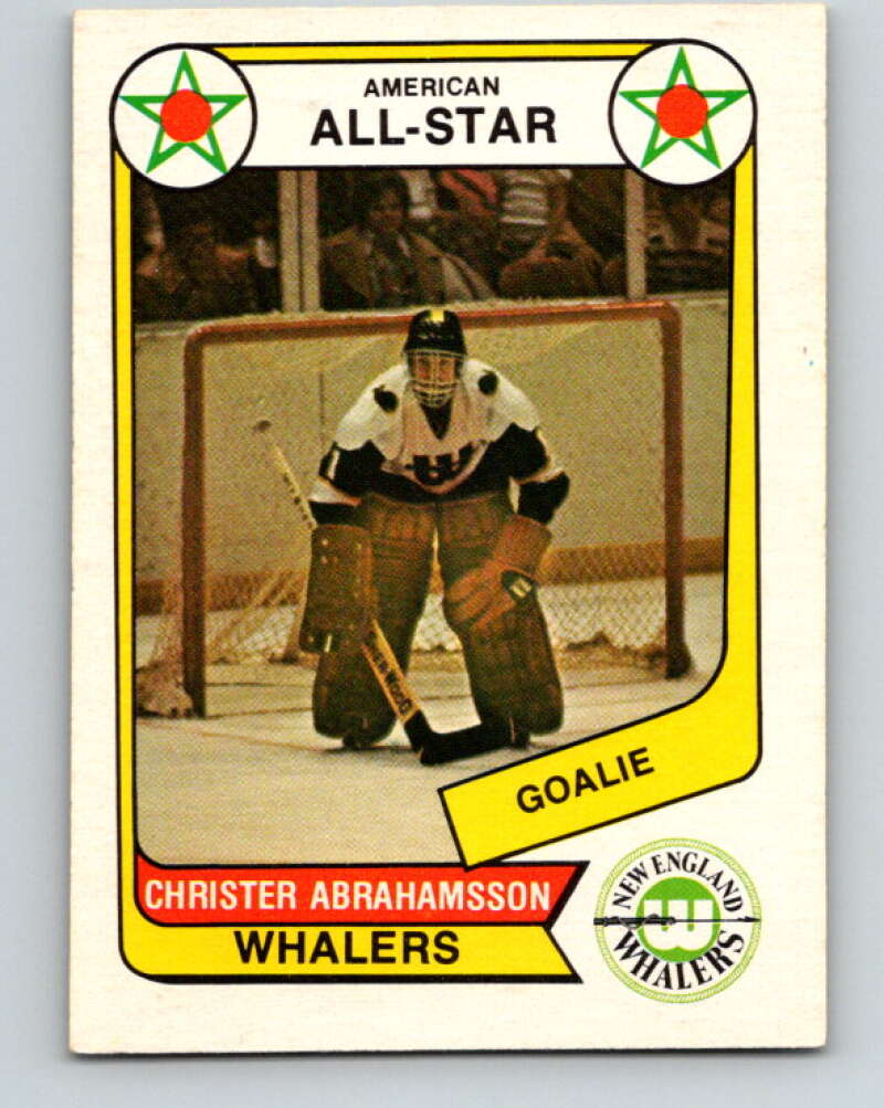 1976-77 WHA O-Pee-Chee #67 Christer Abrahamsson AS New England Whalers V7710