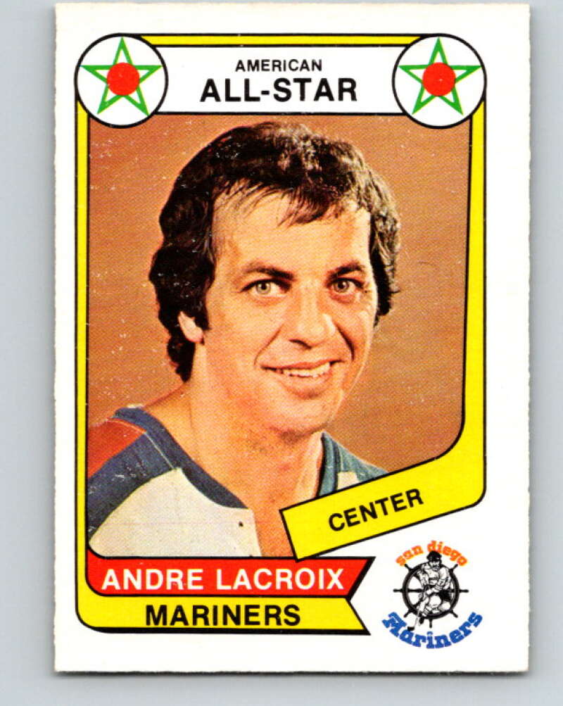 1976-77 WHA O-Pee-Chee #70 Andre Lacroix AS San Diego Mariners V7714