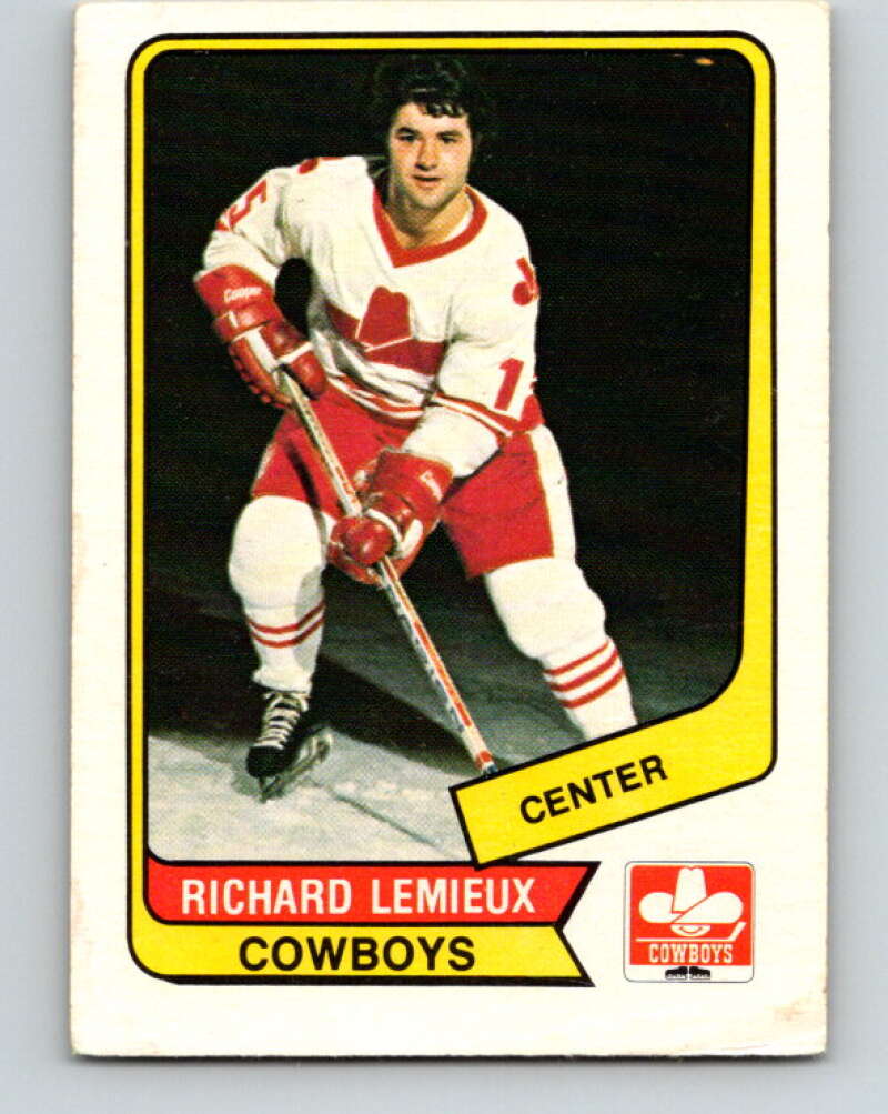 1976-77 WHA O-Pee-Chee #74 Richard Lemieux Calgary Cowboys V7720