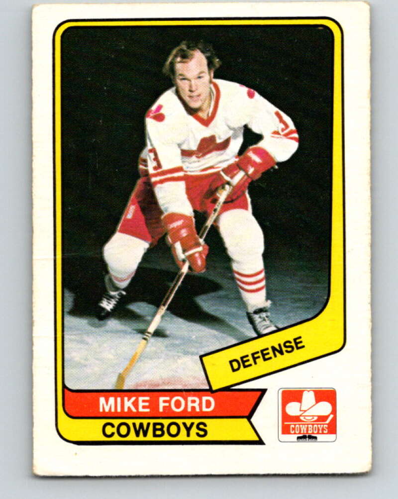 1976-77 WHA O-Pee-Chee #75 Mike Ford RC Rookie Calgary Cowboys V7721