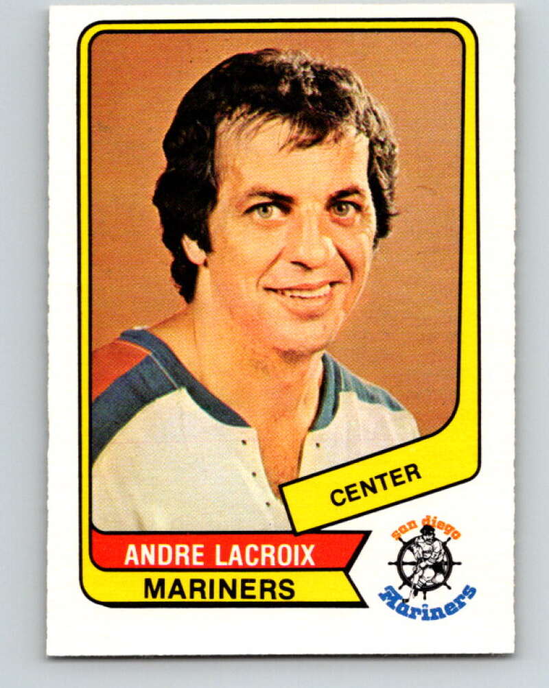 1976-77 WHA O-Pee-Chee #80 Andre Lacroix San Diego Mariners V7726