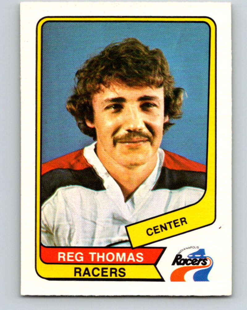 1976-77 WHA O-Pee-Chee #82 Reg Thomas RC Rookie Indianapolis Racers V7728