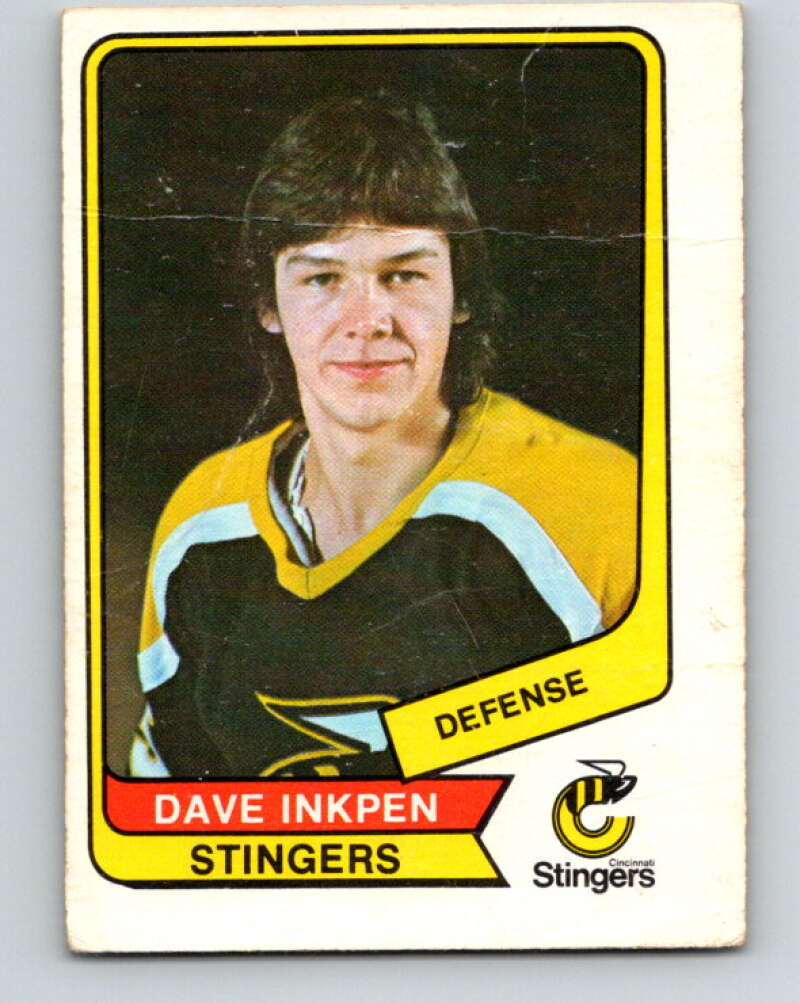 1976-77 WHA O-Pee-Chee #83 Dave Inkpen RC Rookie Cincinnati Stingers V7729