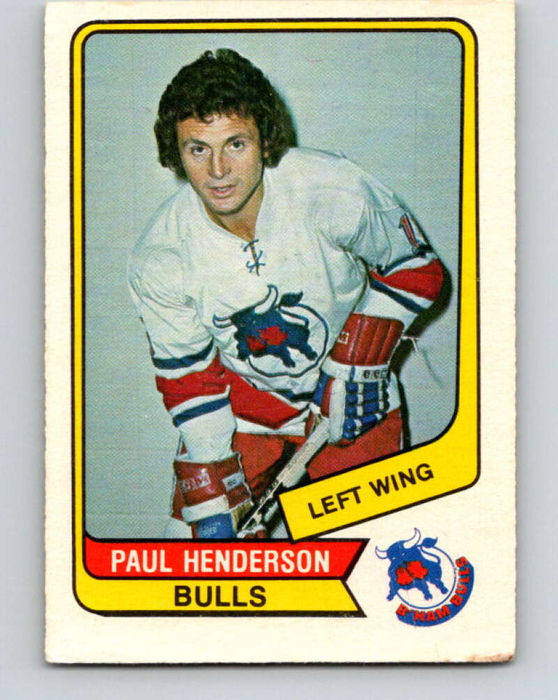 1976-77 WHA O-Pee-Chee #84 Paul Henderson Birmingham Bulls V7730