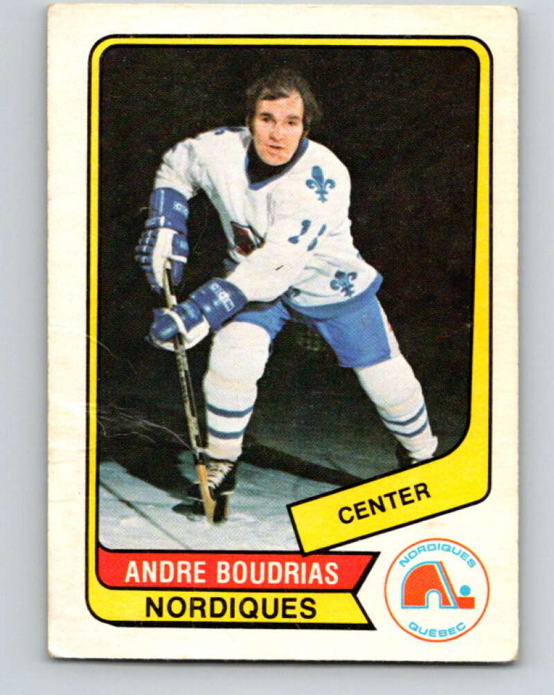 1976-77 WHA O-Pee-Chee #87 Andre Boudrias Quebec Nordiques V7735