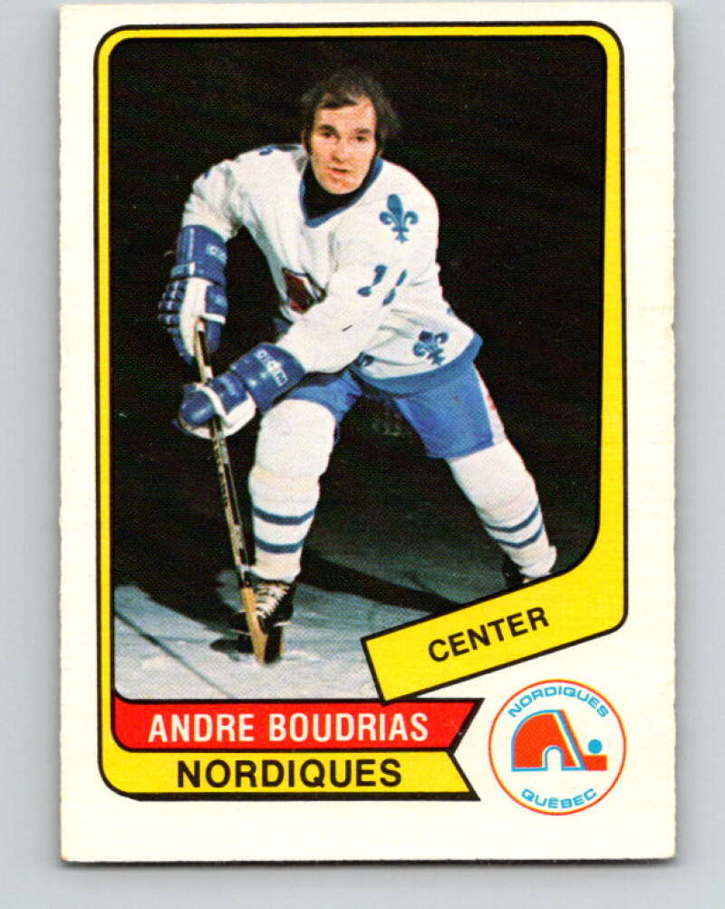 1976-77 WHA O-Pee-Chee #87 Andre Boudrias Quebec Nordiques V7736