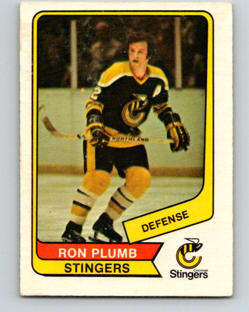 1976-77 WHA O-Pee-Chee #94 Ron Plumb Cincinnati Stingers V7743