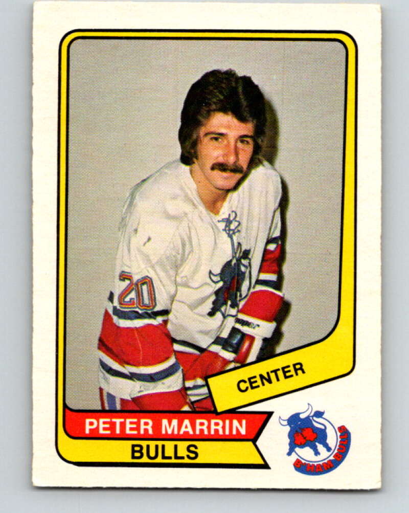 1976-77 WHA O-Pee-Chee #96 Peter Marrin RC Rookie Birmingham Bulls V7745