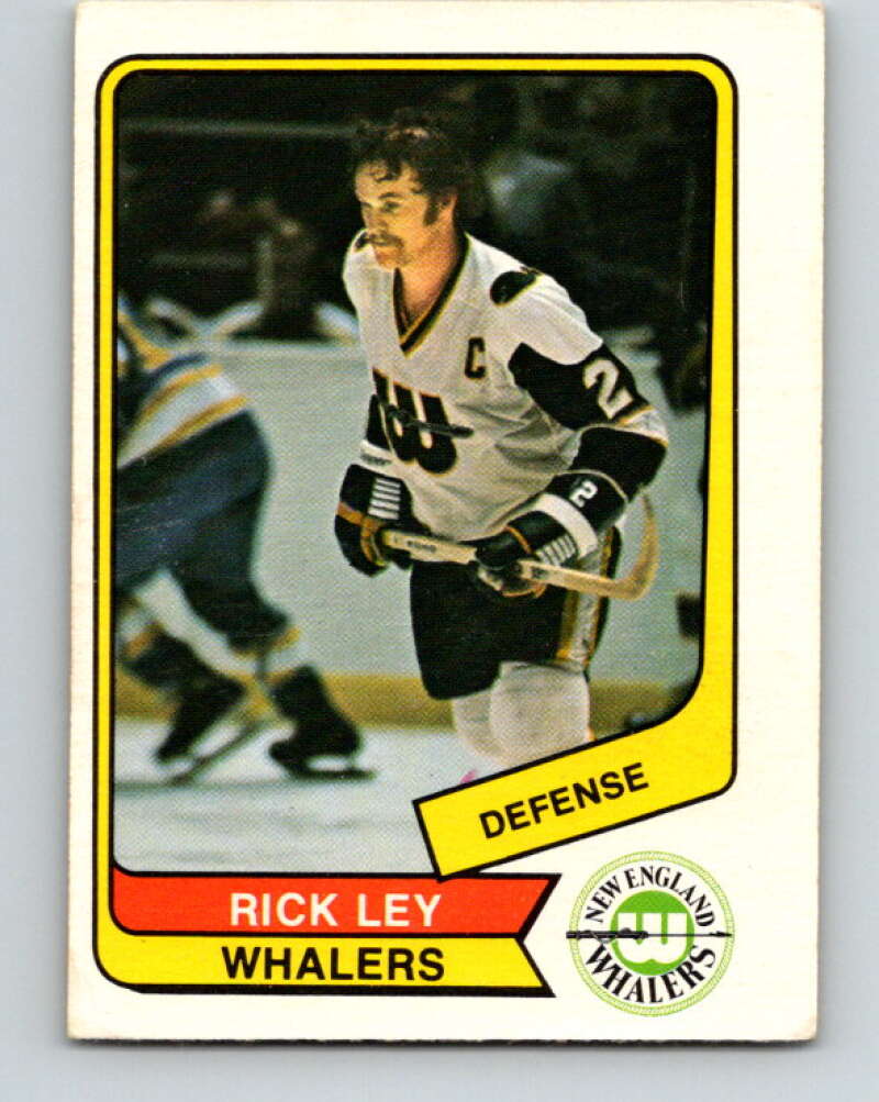 1976-77 WHA O-Pee-Chee #101 Rick Ley New England Whalers V7753