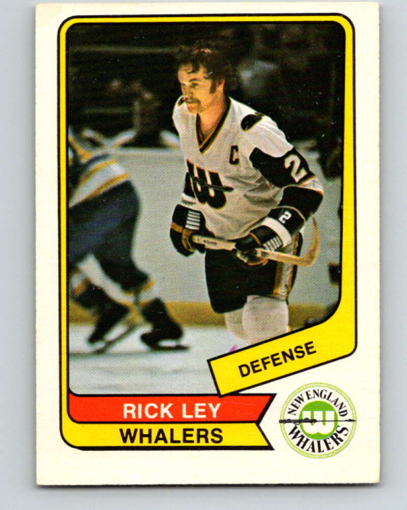 1976-77 WHA O-Pee-Chee #101 Rick Ley New England Whalers V7754