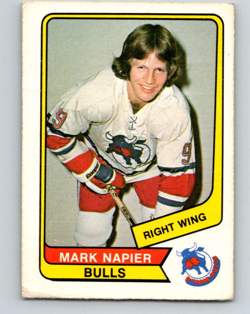 1976-77 WHA O-Pee-Chee #108 Mark Napier Birmingham Bulls V7762