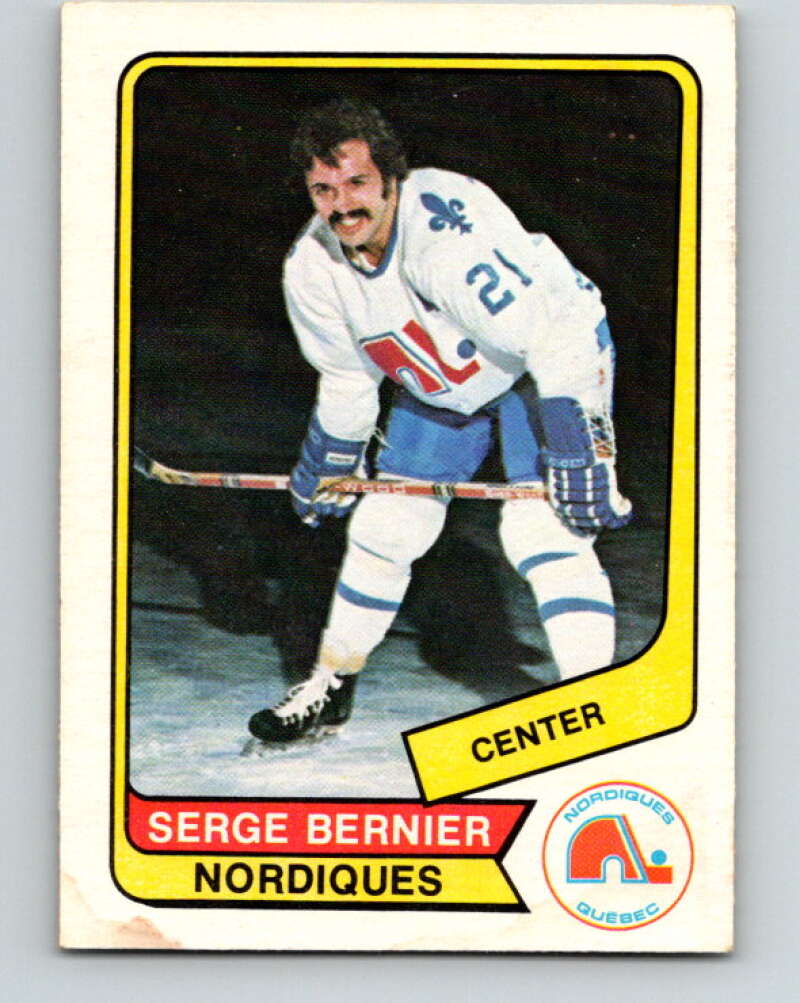 1976-77 WHA O-Pee-Chee #109 Serge Bernier Quebec Nordiques V7764