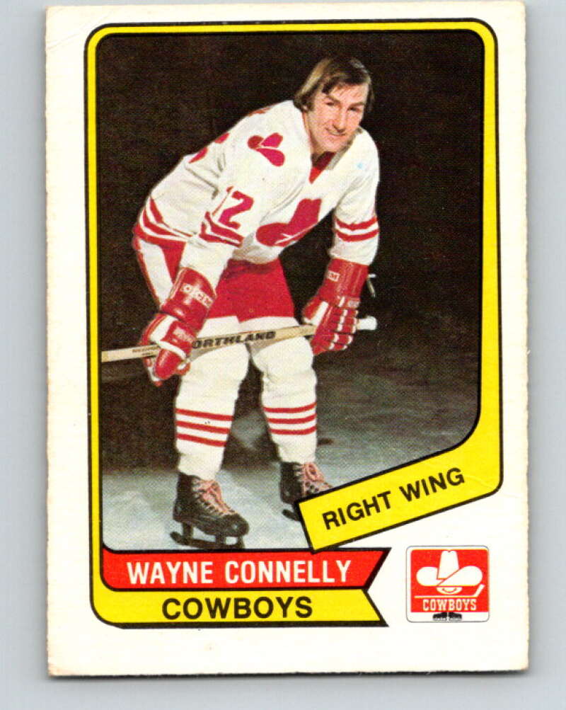 1976-77 WHA O-Pee-Chee #122 Wayne Connelly Calgary Cowboys V7783