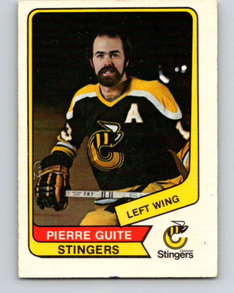 1976-77 WHA O-Pee-Chee #123 Pierre Guite Cincinnati Stingers V7784