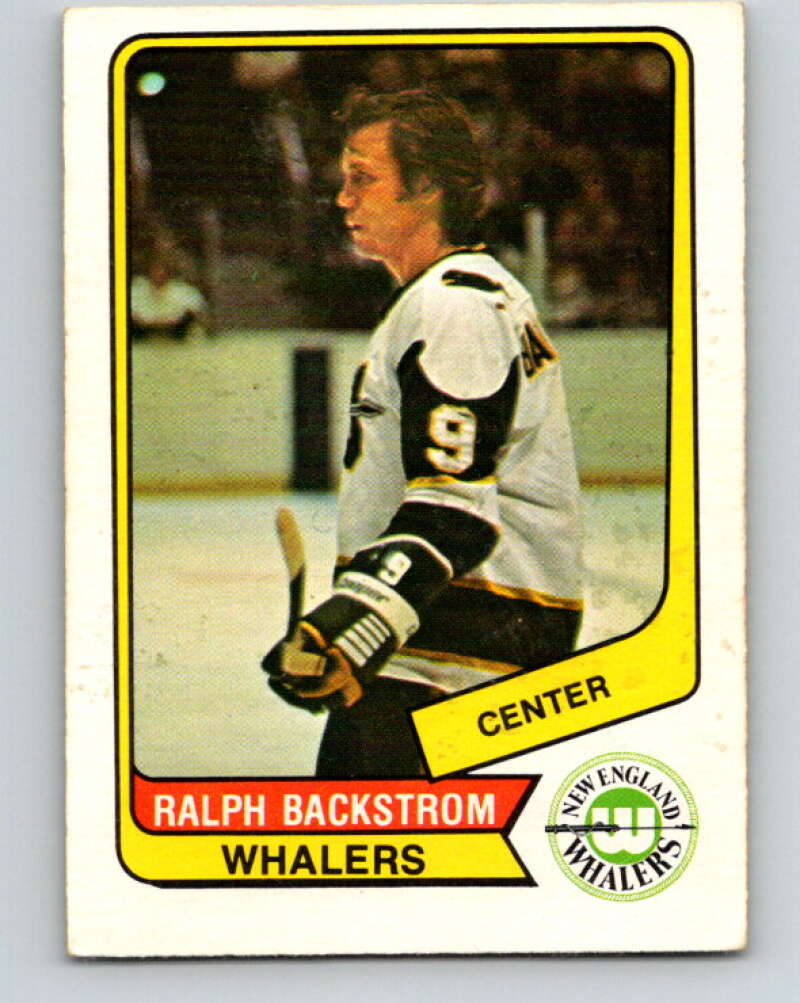 1976-77 WHA O-Pee-Chee #124 Ralph Backstrom New England Whalers V7785
