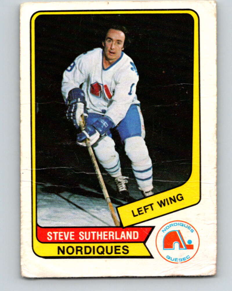 1976-77 WHA O-Pee-Chee #127 Steve Sutherland RC Rookie Quebec Nordiques V7790